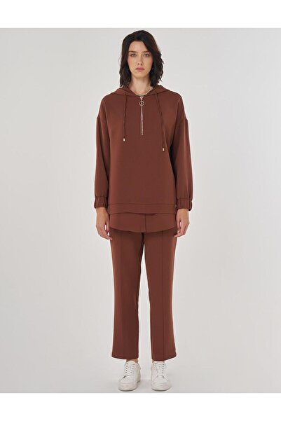 Kayra Off-Shoulder Two-Piece Set Coffee