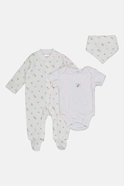 Rock A Bye Baby Boutique طقم ملابس داخلية وصدرية للأطفال الصغار، مكون من 3 قط...