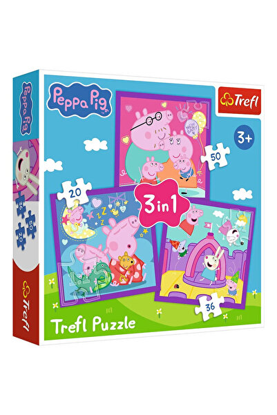 Trefl PEPPA PIG'S HABITS 3IN1 PUZZLE