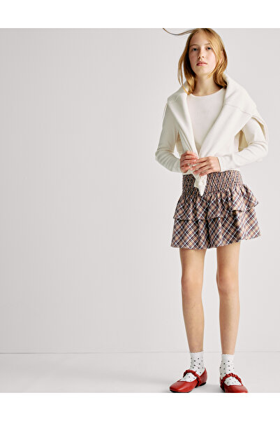 Marks & Spencer Saf Pamuklu Ekose Etek (6–16 Yaş)