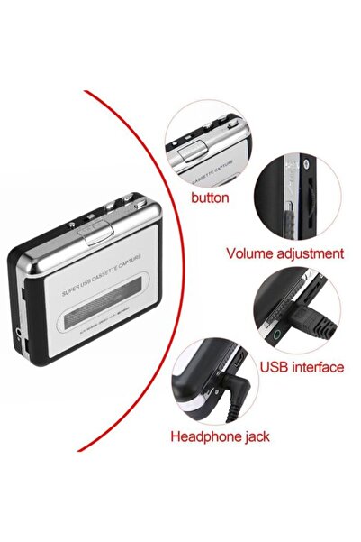 fun zone Generic Cassette Tape Convert To MP3 Player PC00500 Multicolor