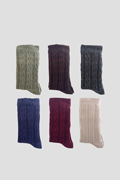 Defne Baby 5+1 Pair Premium Cotton Jacquard Patterned Baby Socks Set – Avocado Collection