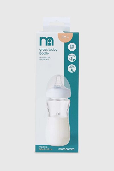 MOTHERCARE Single Wide-Neck Glass Bottle 240ml