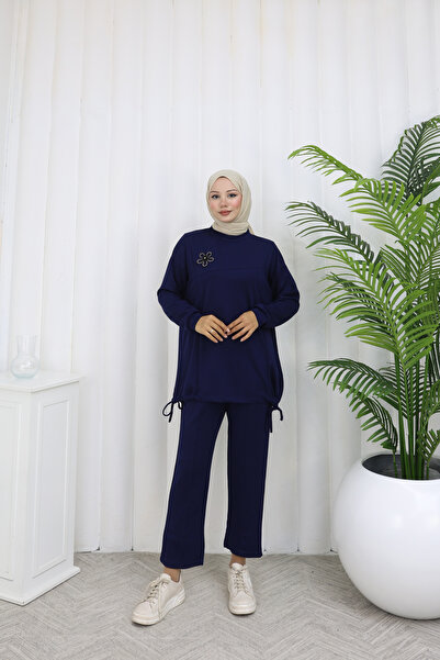 ECESSA FASHİON Γυναικείο σετ oversized τεμαχίων με πέτρινες τσέπες