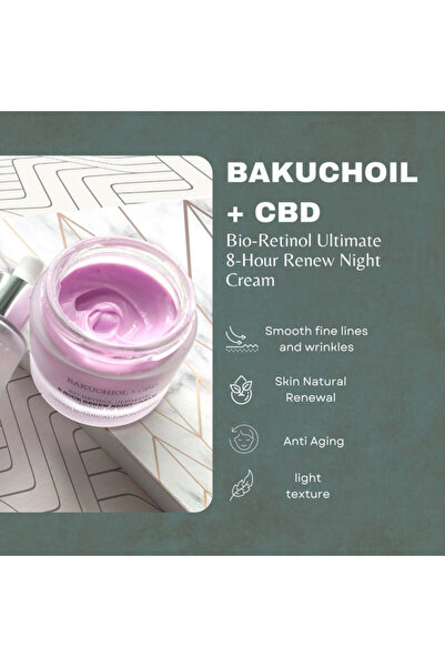 London Botanical Laboratories Bakuchiol + CBD | Cremă de noapte Bio-Retinol Ultimate 8 ore 50ml