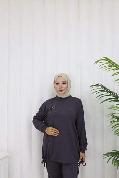 ECESSA FASHİON Γυναικείο σετ oversized τεμαχίων με πέτρινες τσέπες