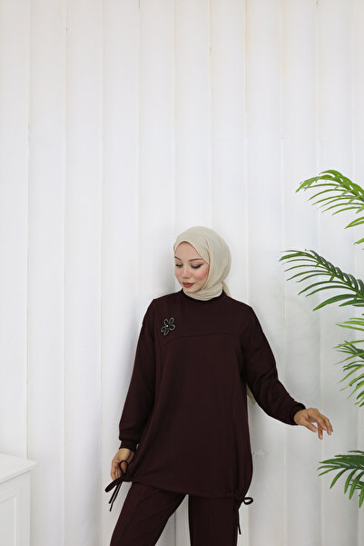 ECESSA FASHİON Γυναικείο σετ oversized τεμαχίων με πέτρινες τσέπες