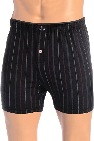 Öts Ανδρικό μπόξερ με ρίγες, με κουμπιά (100% βαμβάκι)