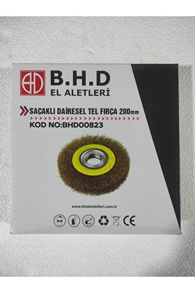 Bhd Tools SAÇAKLI DAİRESEL TEL FIRÇA 200 MM METAL PAS TEMİZLEME ÇAPAK TEMİZLER YÜKSEK KALİTE
