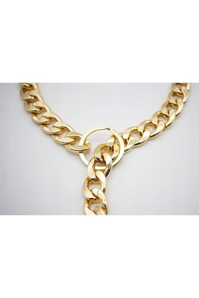 Other GOLDEN Gold-plated metal dog collar, size M