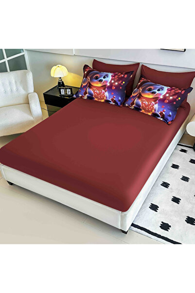 CHIRASO Christmas Bedding CHIRASO, 5D, ELASTIC Sheet 180x200+30cm, Duvet Cover, 4 Pillowcases, Teddy Bear