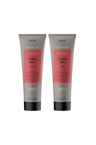 Lakme Pachet pentru parul vopsit rosu, Lakme, Coral Red, 2 x Tratament 250ml