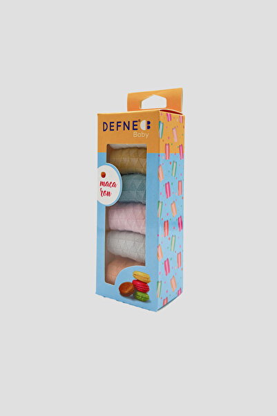 Defne Baby 5+1 Pair Premium Cotton Thin Jacquard Patterned Baby Socks Set – Macaron Collection