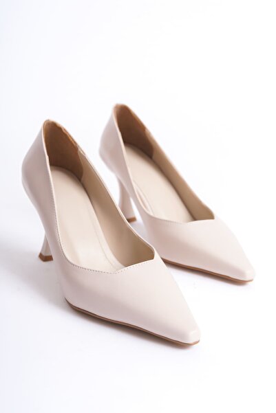 modaserdem Modasrdm Women's Matte Beige Stiletto