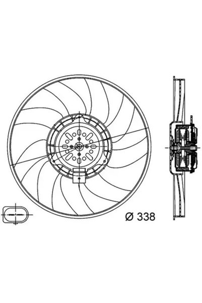MAHLE CFF313000S Fan Motoru 8K0959455A 8K0959455F 8K0959455M