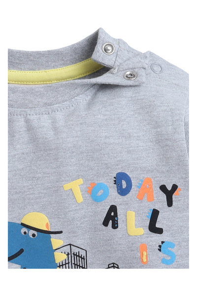 Victor and Jane By Styli Pack of 3 - Dino Print T-Shirt, Jacket and Joggers