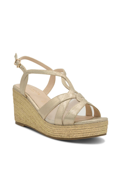 PARADOX LONDON platform sandals, gold
