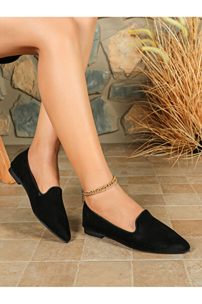 Sneak-a-Peek By Styli Suede Look Pointed Toe Loafers