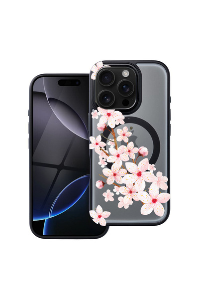 bestcase Carcasă MagSafe Shield pentru Apple iPhone 12 Pro, floare de primăva...