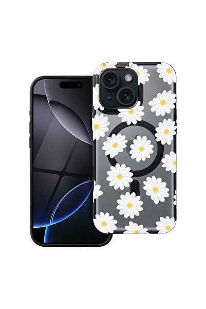 bestcase Carcasă MagSafe Shield pentru Apple iPhone 14, Happy Flowers Daisy, ...