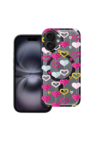 bestcase Husă MagSafe Shield pentru Apple iPhone 16, Lovely Hearts, husa 1937...