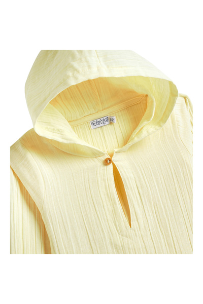 Dirkje By Styli Boys Textured Cotton Hooded Shirt