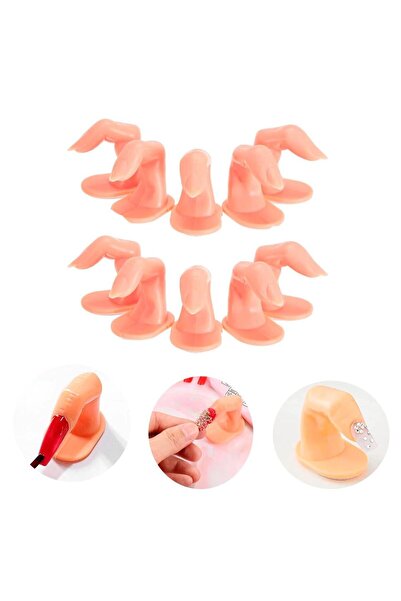 SİNKA Eğitim Parmağı Yapışkanlı Protez Tırnak Kalıcı Oje Eğitimi 10 Adet