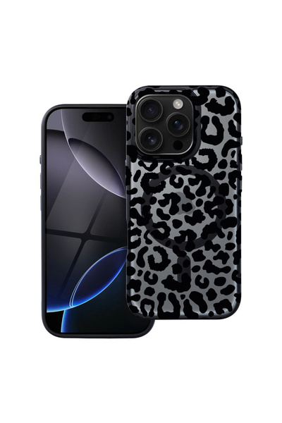bestcase Carcasă MagSafe Shield pentru Apple iPhone 15 Pro, Leopard, husa 193...