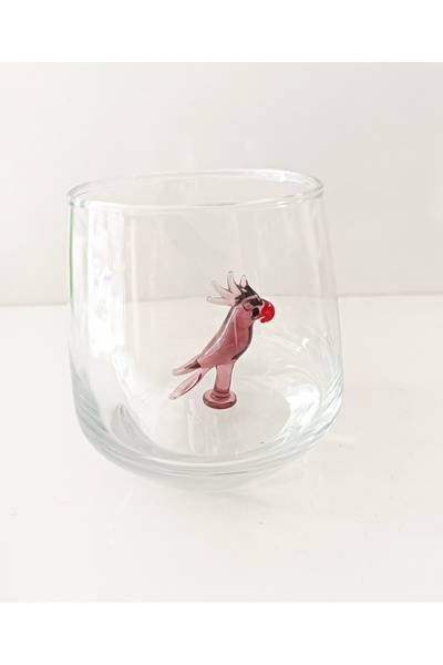 ADAMODART Parrot Glass Figured Water Cup - Single