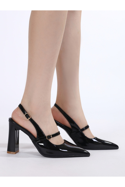 Sneak-a-Peek By Styli Plain Pointed Toe Block Heel Pumps