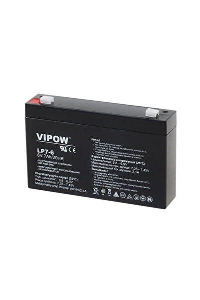 Vipow Set de 20 de baterii cu gel și plumb, 6v 7ah,