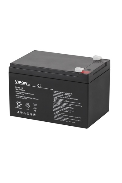 Vipow Acumulator cu gel cu plumb 12V 12Ah, - Rezistent și durabil.