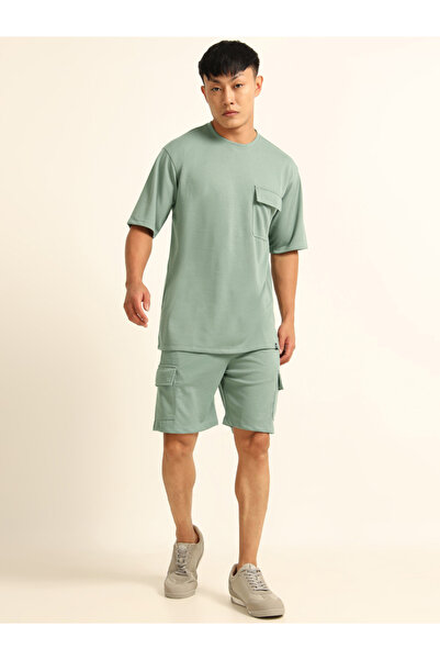 Bushirt By Styli Men Drop-Shoulder Oversized T-Shirt and Shorts Set