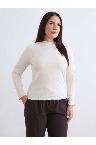 LC Waikiki Lcw Modest Ruffled High Neck Women's Bodysuit