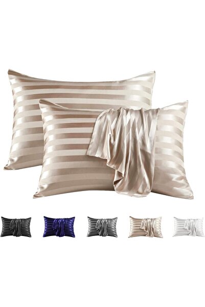 COOYA Satin Pillowcase for Hair and Skin, Queen Size Pillow Cases Set of 2 with Envelope Closure (20x30)