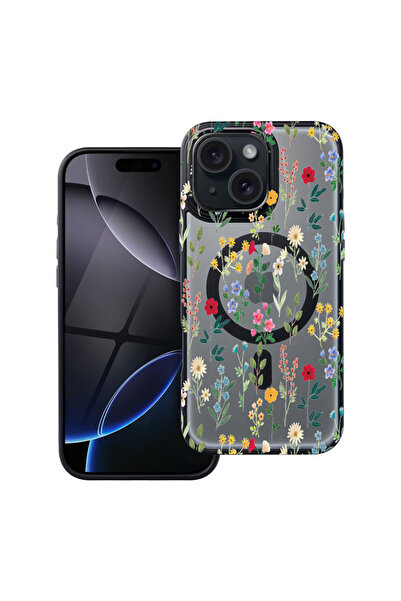 bestcase Carcasă MagSafe Shield pentru Apple iPhone 13, Flori de primăvară, h...