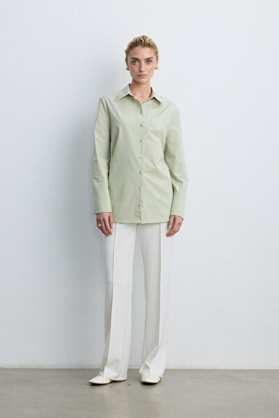 BE BLUE EKRU NERVÜRLÜ PALAZZO PANTOLON