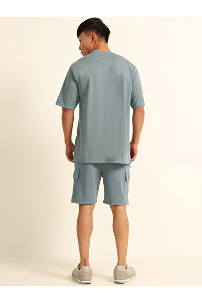Bushirt By Styli Men Drop-Shoulder Oversized T-Shirt and Shorts Set