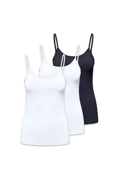 ONLY Damen Spaghetti-Top 3er Pack - ONLEA NEW SINGLET JRS, Unterhemd, Stretch