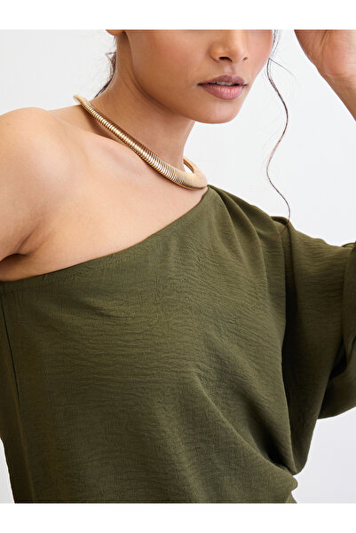 Femmella By Styli Olive One Shoulder Top and Skirt Co-Ords