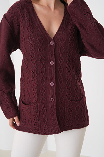 New Lamierra Μάλλινη ζακέτα με λεπτομέρεια τσέπης για γυναίκες