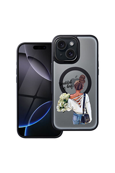 bestcase Θήκη MagSafe Shield για Apple iPhone 14, Κορίτσι Μαμά με Αγόρι, husa...