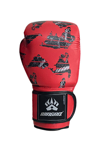 Wingriz Joy Series Boxing Kick Boxing Muay Thai Hybrid Gloves – Professional Training and Sparring Red Leather