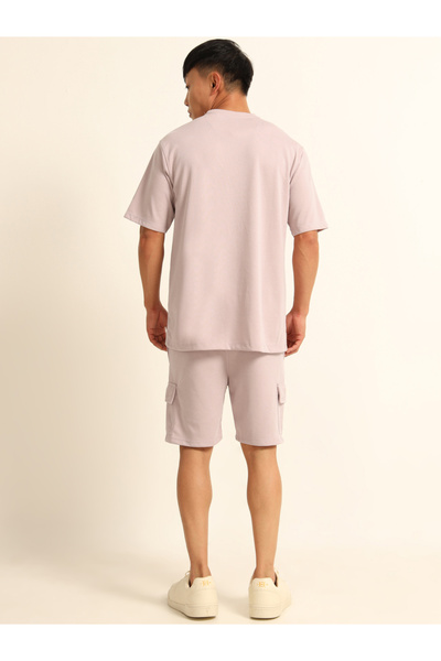 Bushirt By Styli Men Drop-Shoulder Oversized T-Shirt and Shorts Set