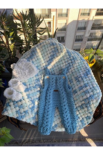 Alizee el örgüsü bebek tulumlu set