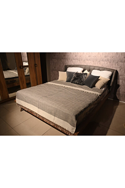 Balıksırtı Yatak Örtüsü 155x205cm Peştemal Örtü Pike