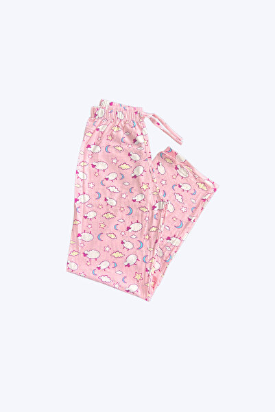 BUTİK1AVM Women's Pajama Bottoms Cotton Kuzucuk Patterned