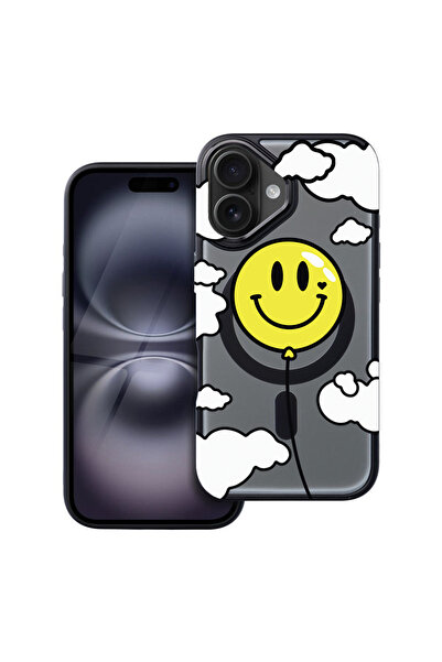 bestcase Husă MagSafe Shield pentru Apple iPhone 16, cu zâmbet balon, husa 19...