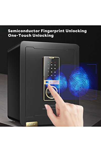 sharpdo Fingerprint Safe Box with Dual Alarm System, Semiconductor Sensor 38 x 34 x 60CM