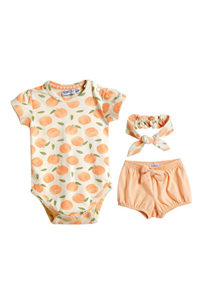 Dirkje By Styli Set of 3 - Fruit Print Bodysuit, Shorts and Headband